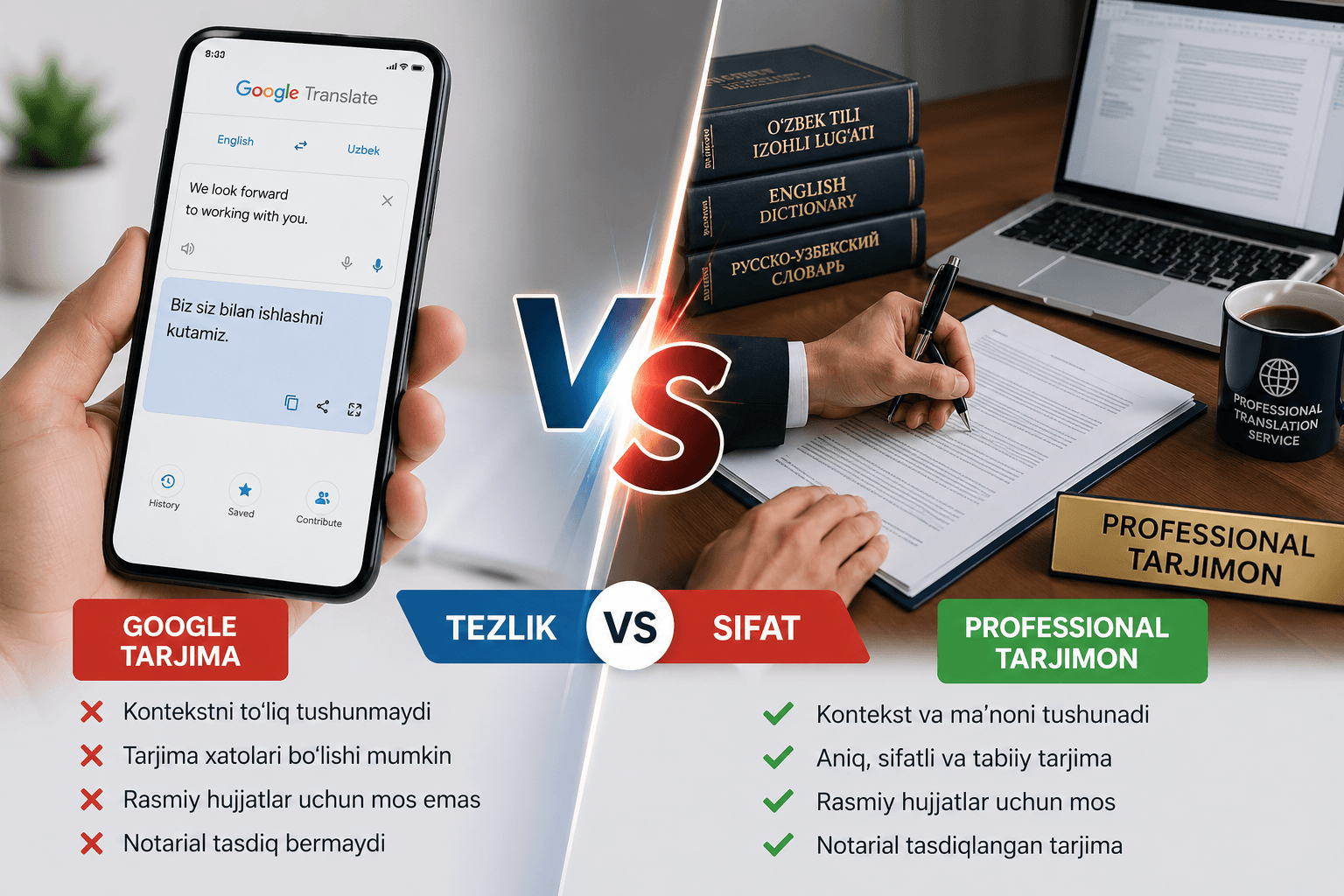 Google перевод и профессиональный переводчик: что лучше?